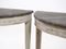 Antique Swedish Demi-Lune Console Tables with Faux Marble Painted Tops, Set of 2 3