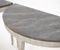 Antique Swedish Demi-Lune Console Tables with Faux Marble Painted Tops, Set of 2, Image 6
