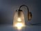 Vintage Danish Brass & Frosted Glass Lounge Wall Lamp from Lyfa, Image 3
