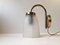 Vintage Danish Brass & Frosted Glass Lounge Wall Lamp from Lyfa 1