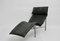 Chaise longue in pelle nera di Tord Bjorklund, anni '70, Immagine 3