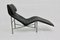 Chaise-longue de cuero negro de Tord Bjorklund, años 70, Imagen 5