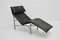 Chaise longue in pelle nera di Tord Bjorklund, anni '70, Immagine 4