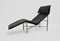 Black Leather Chaise Longue by Tord Bjorklund, 1970s, Image 1