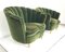 Green Velvet Armchairs by Guglielmo Ulrich for Saffa, 1940s, Set of 2 2