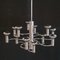 Vintage 12-Light Chrome Chandelier from Massive, 1970s 4