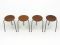 Teak Stools, 1960s, Set of 4 7