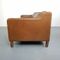 Braunes Vintage 3-Sitzer Leder Sofa 12