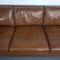 Braunes Vintage 3-Sitzer Leder Sofa 5