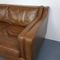 Braunes Vintage 3-Sitzer Leder Sofa 6