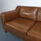 Braunes Vintage 3-Sitzer Leder Sofa 7