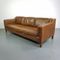 Braunes Vintage 3-Sitzer Leder Sofa 3
