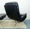 Leather Lounge Chair with Ottoman, 1960s 5