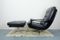 Leather Lounge Chair with Ottoman, 1960s 2