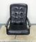 Black Leather Office Chair, 1960s, Image 5