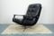 Chaise de Bureau en Cuir Noir, 1960s 2