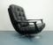 Black Leather Office Chair, 1960s 1