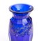 Mid-Century Cobalt Glass Vase with Galvanic Silver Decorations 2