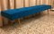 Mid-Century Italian Blue Velvet and Brass Bench 2