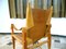 Swiss Leather Safari Chair by Wilhelm Kienzle for Wohnbedarf, 1950s 5