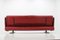 Klappbares Rotes Vintage Sofa, 1970er 8