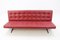 Klappbares Rotes Vintage Sofa, 1970er 2