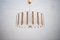 Large Ice Glass & Brass Chandelier from Kalmar, 1950s, Image 1