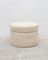 Pouf Vintage en Patchwork de Cuir Blanc, 1970s 5