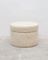 Vintage White Leather Patchwork Pouf, 1970s, Image 5