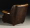 Butaca Pegasus de cuero marrón de Art Forma Upholstery Ltd, años 70, Imagen 4