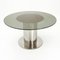 Round Glass Top Dining Table from Cidue, 1970s, Image 1