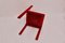 Sillas de comedor Mid-Century en rojo de E & A Pollack. Juego de 8, Imagen 10