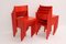 Mid-Century Modern Red Dining Room Chairs from E & A Pollack, Set of 8 3