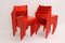 Mid-Century Modern Red Dining Room Chairs from E & A Pollack, Set of 8, Image 3