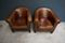 Vintage Dutch Cognac Leather Club Chairs, Set of 2 7