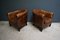 Vintage Dutch Cognac Leather Club Chairs, Set of 2 8