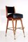 Vintage New York Casino Croupier Mahogany Bar Stool, 1950s, Image 4