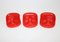 Ganchos de pared en rojo de Olaf von Bohr para Kartell, años 60. Juego de 3, Imagen 4