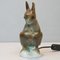 Art Deco Porzellan Eichhörnchen Lampe mit Tannenzapfen 8