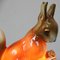 Art Deco Porzellan Eichhörnchen Lampe mit Tannenzapfen 6