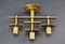 Danish Symmetrical Solid Brass Candle Holder from Dan Present, 1960s 3