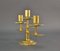 Danish Symmetrical Solid Brass Candle Holder from Dan Present, 1960s 2