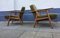 Oak Cigar Easy Chairs by Hans Jørgen Wegner for Getama, 1950s, Set of 2, Image 1