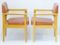 Französische Mid-Century Stühle aus Kunstleder & hellem Eichenholz, 1950er, 2er Set 2