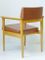 Mid-Century Leatherette & Light Oak French Chairs, 1950s, Set of 2 10