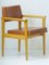 Französische Mid-Century Stühle aus Kunstleder & hellem Eichenholz, 1950er, 2er Set 6