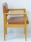 Mid-Century Leatherette & Light Oak French Chairs, 1950s, Set of 2 8