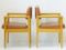 Französische Mid-Century Stühle aus Kunstleder & hellem Eichenholz, 1950er, 2er Set 3
