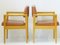 Mid-Century Leatherette & Light Oak French Chairs, 1950s, Set of 2 3