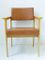 Mid-Century Leatherette & Light Oak French Chairs, 1950s, Set of 2 1